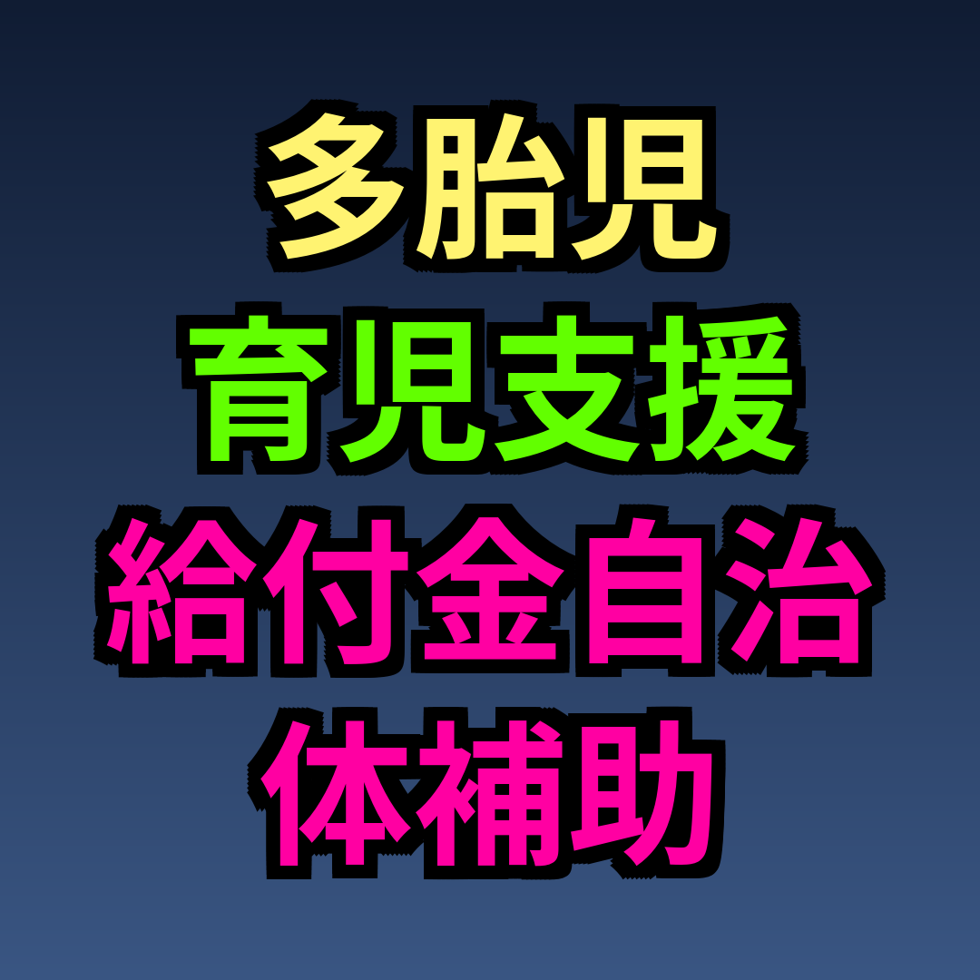 多胎児 育児支援 給付金 自治体補助